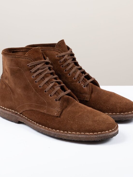 J.Crew Mens 10 Brown Suede 6-Eyelet Desert Field Boot Crepe Sole Made in Italy main image 9